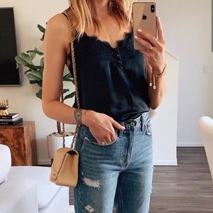 Abercrombie Satin Lace Cami